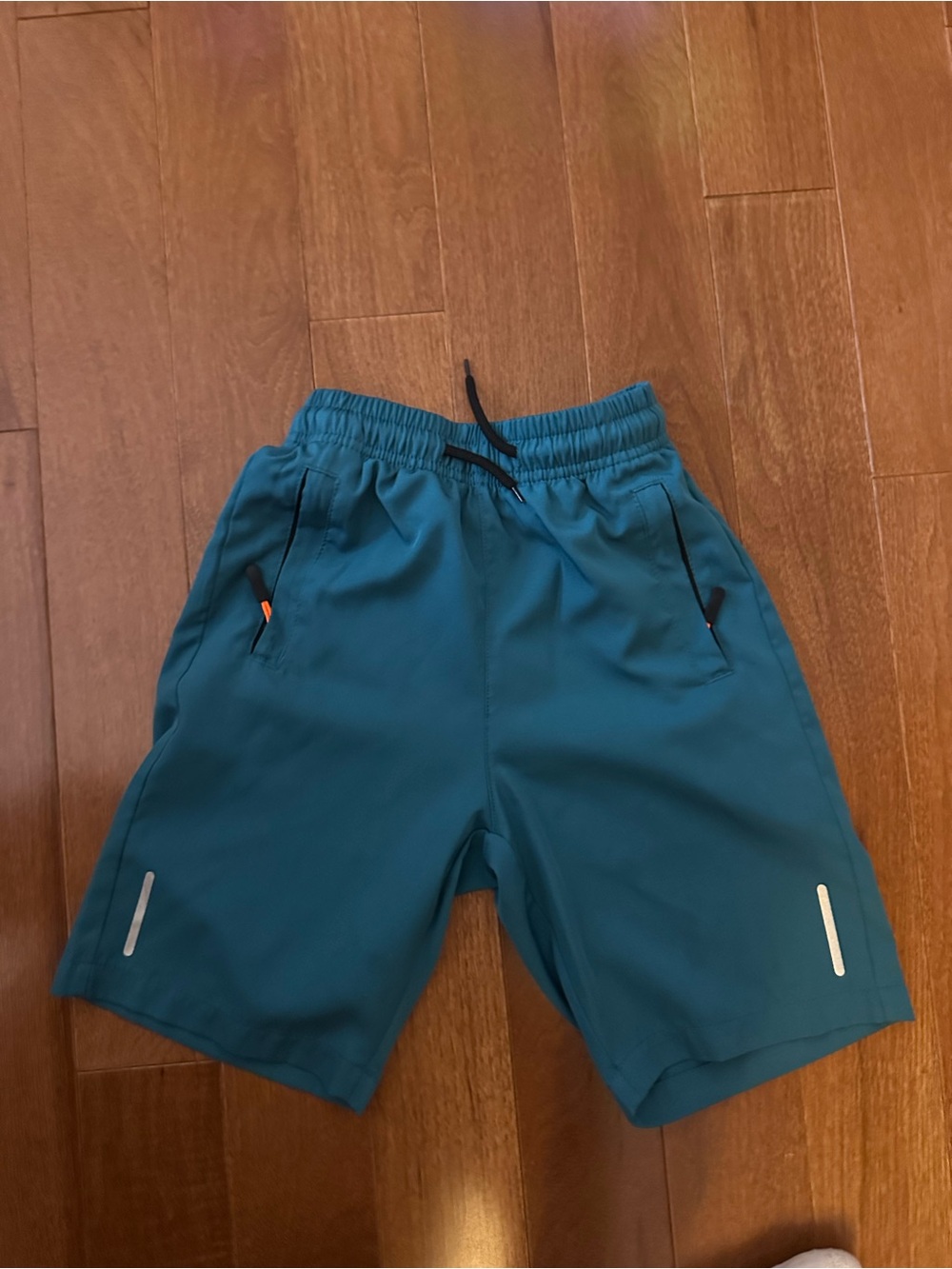 Kids Teal Performance Drawstring Shorts